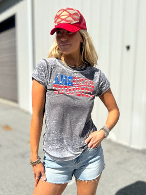 American Cowgirl Burnout Tee