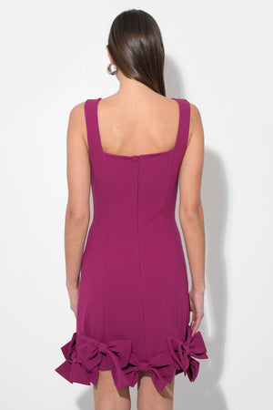Magenta Bow Skirt Dress
