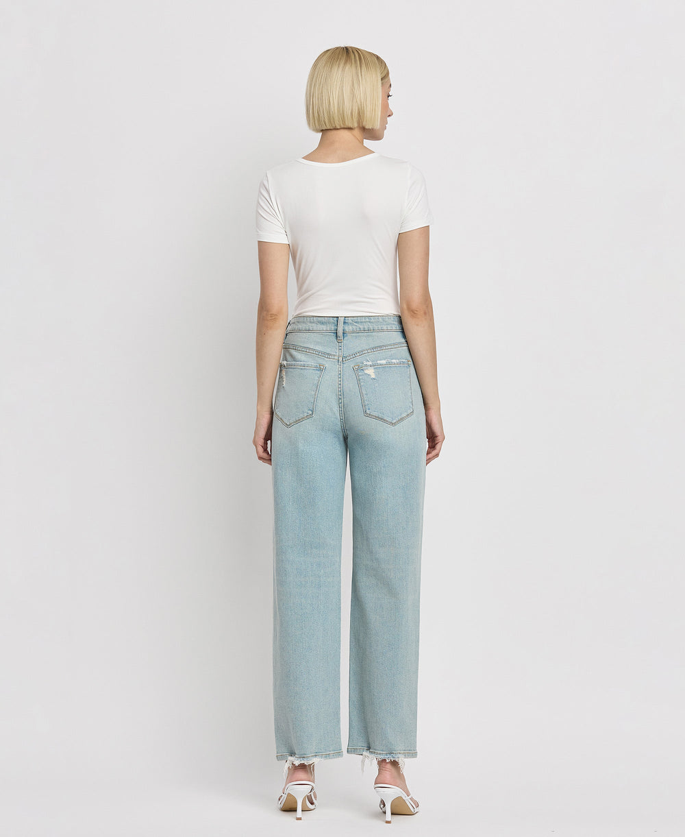 High Rise Ankle Barrel Jeans
