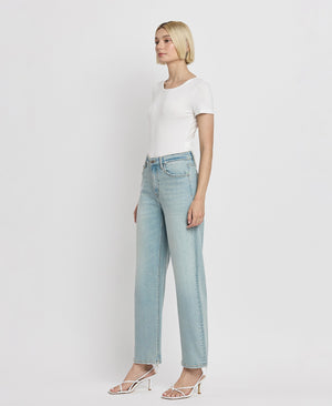 High Rise Ankle Barrel Jeans