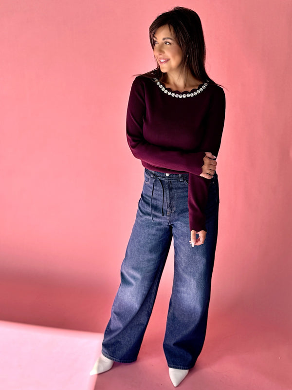 Long Sleeve Jewel Top