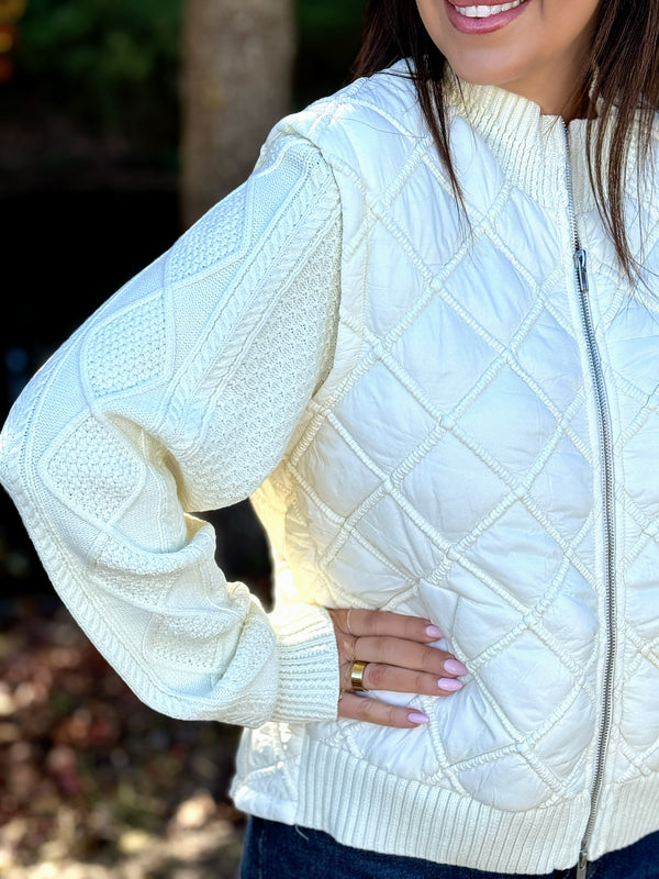 Ivory Quilted Jacket