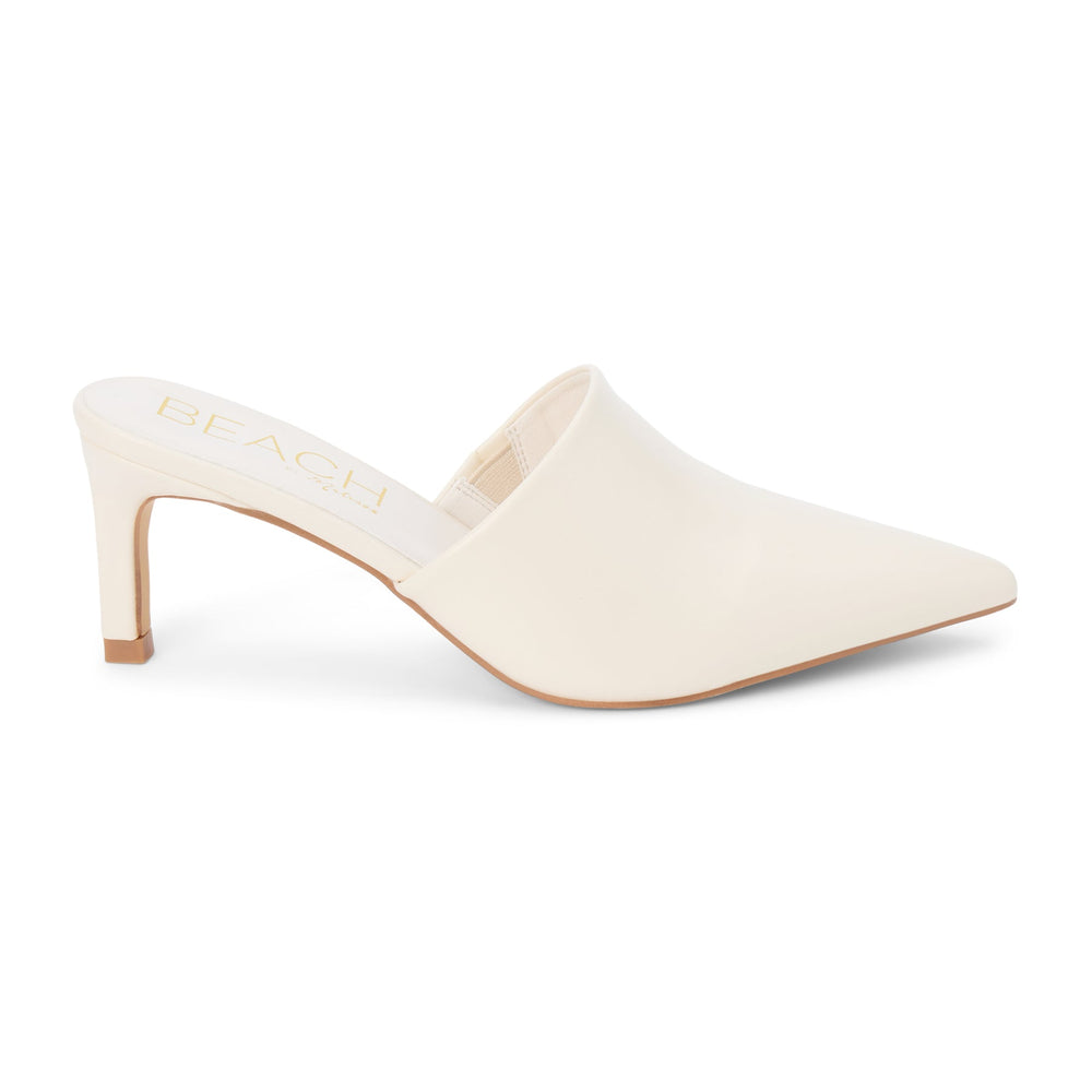 Cream muled heels for fall