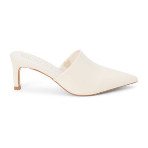 Cream muled heels for fall