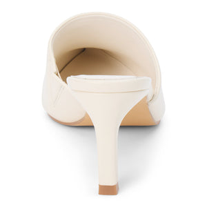 Cream muled heels for fall
