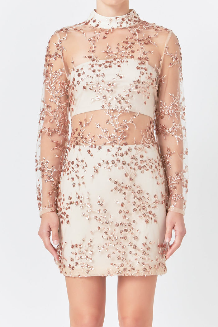 Elijah Embroidered Sequins Dress