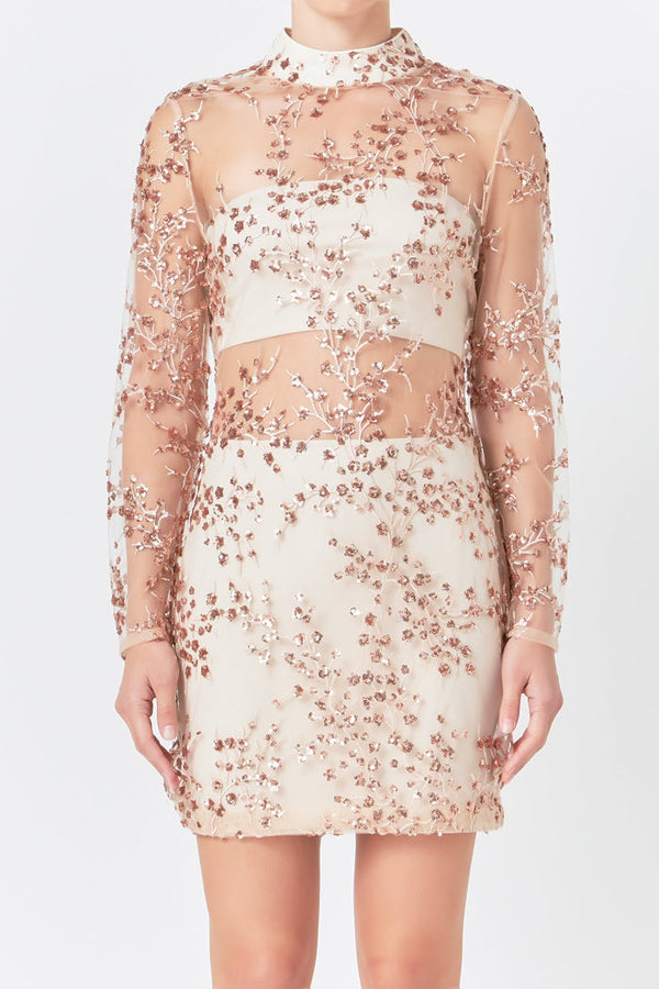 Elijah Embroidered Sequins Dress