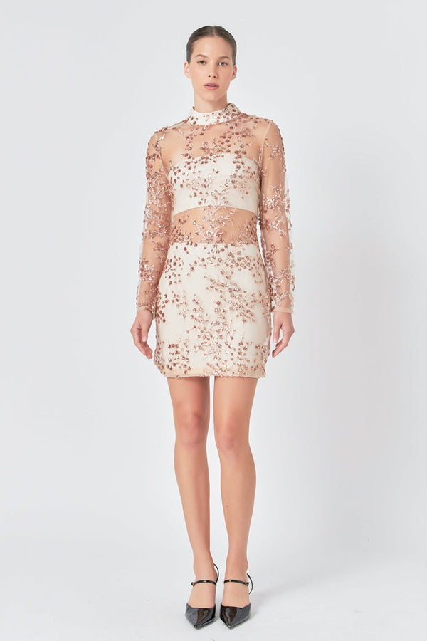Elijah Embroidered Sequins Dress