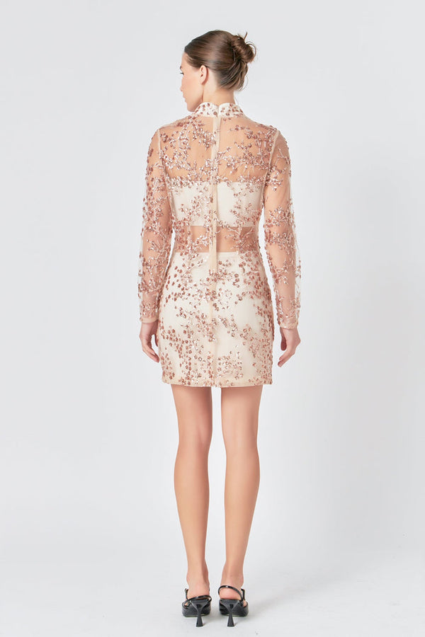 Elijah Embroidered Sequins Dress