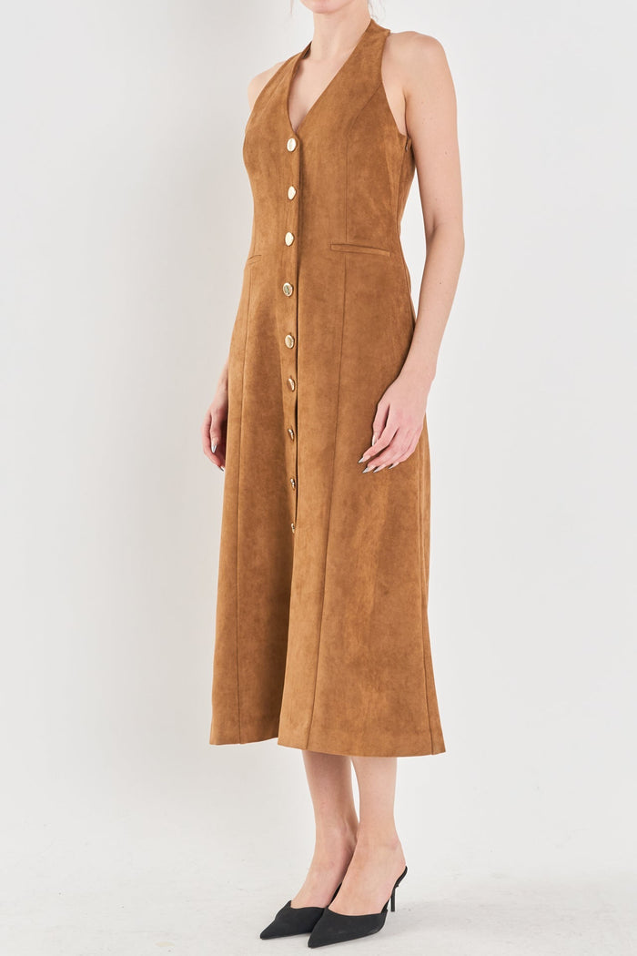 Ready For Fall Suede Midi Dress