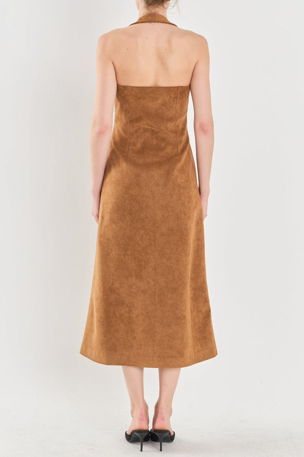 Ready For Fall Suede Midi Dress