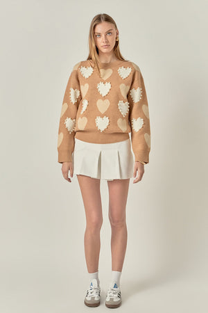 Pearl Detail Heart Icon Sweater