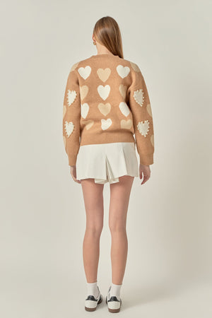Pearl Detail Heart Icon Sweater