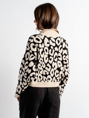 Issa Jacket - Ecru/Black Animal Print