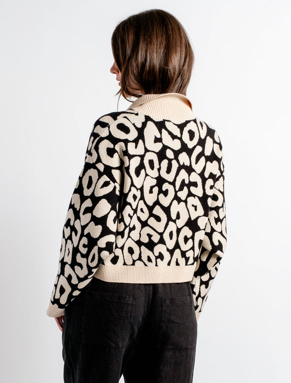 Issa Jacket - Ecru/Black Animal Print