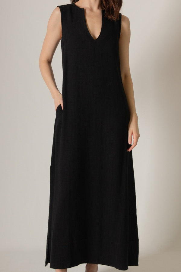 Black Linen Maxi Dress - Southern Fuss