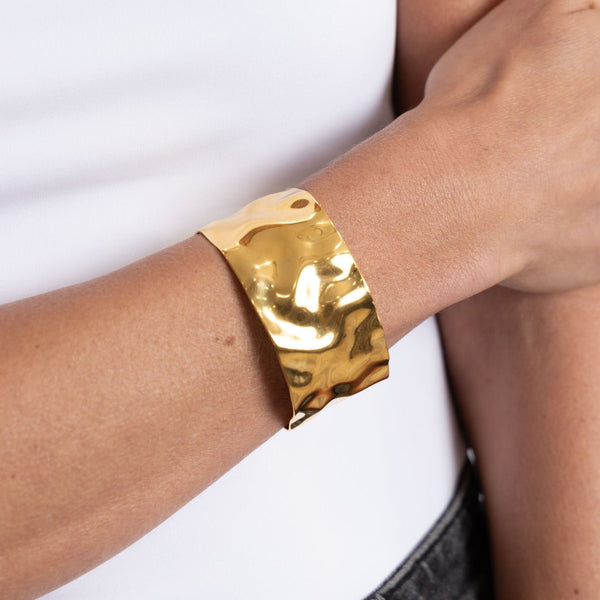 Shira Hammered Cuff - Southern Fuss