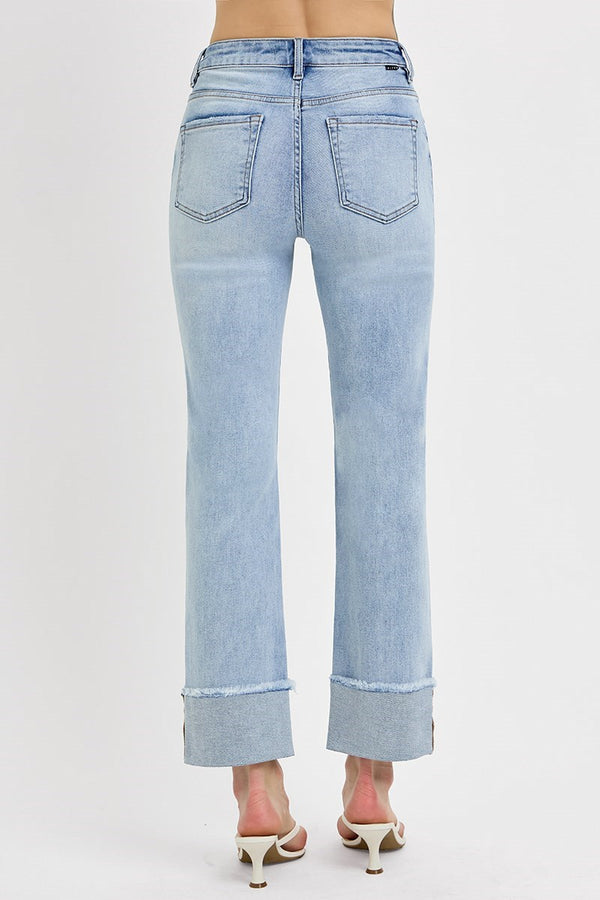 Light Wash Cuffed Denim