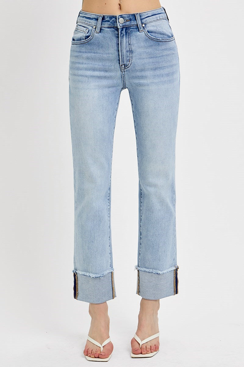 Light Wash Cuffed Denim