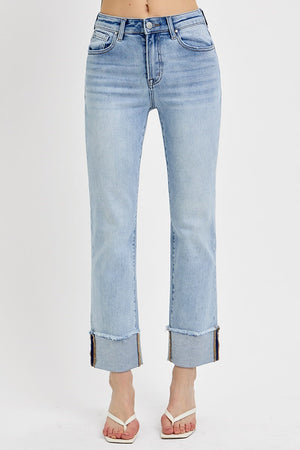 Light Wash Cuffed Denim