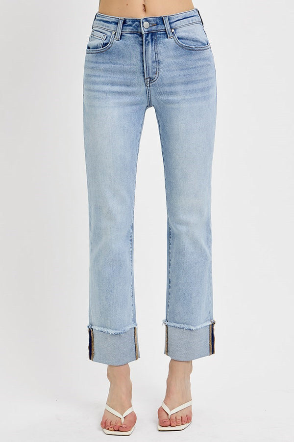 Light Wash Cuffed Denim