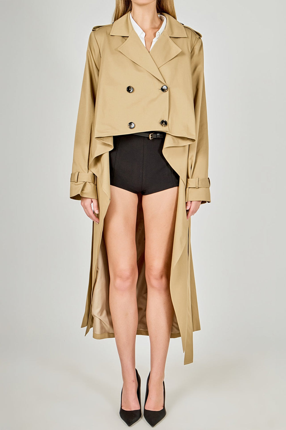 High Low Trench Coat