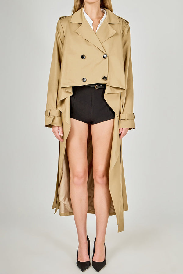 High Low Trench Coat