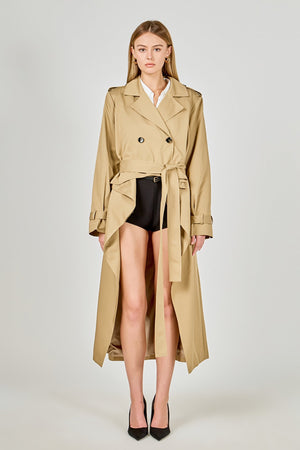 High Low Trench Coat