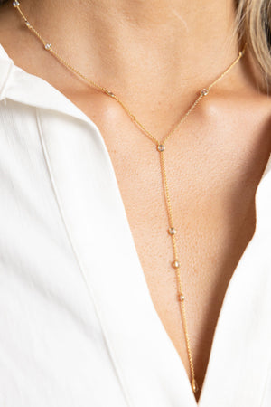 Alexia CZ Lariat Necklace - Southern Fuss