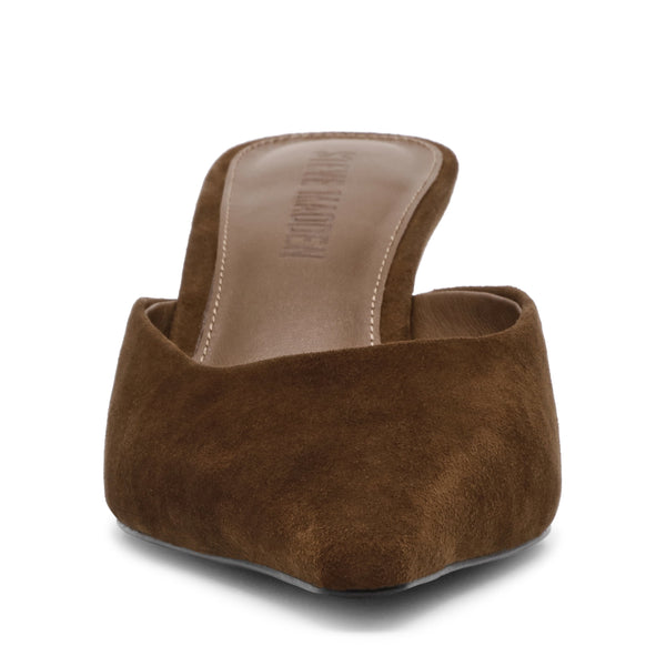 Lisbeth Pointed Toe Mule - Brown Suede