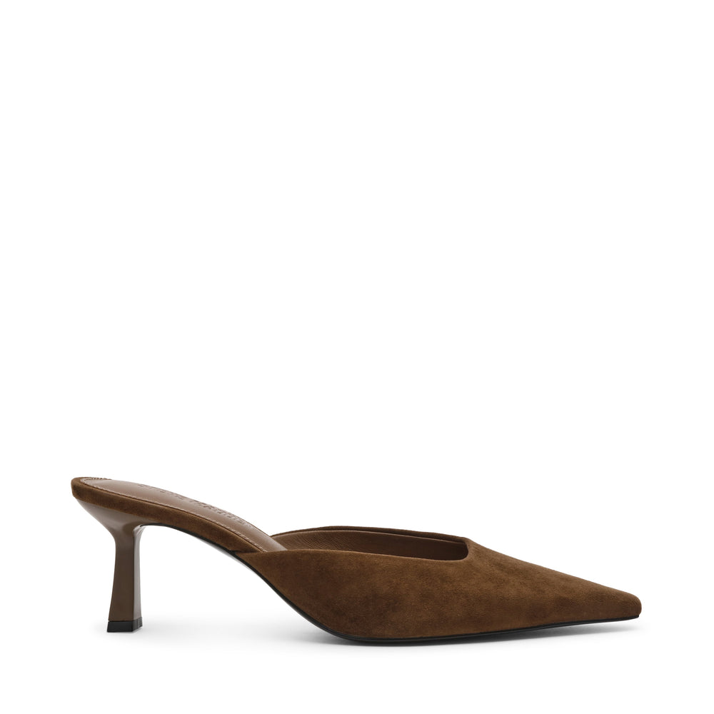 Lisbeth Pointed Toe Mule - Brown Suede