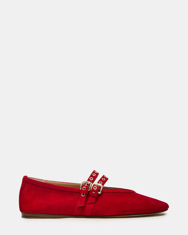 Steve Madden red suede ballet flat lydia