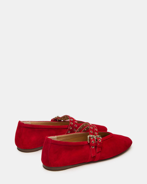 Steve Madden red suede ballet flat lydia