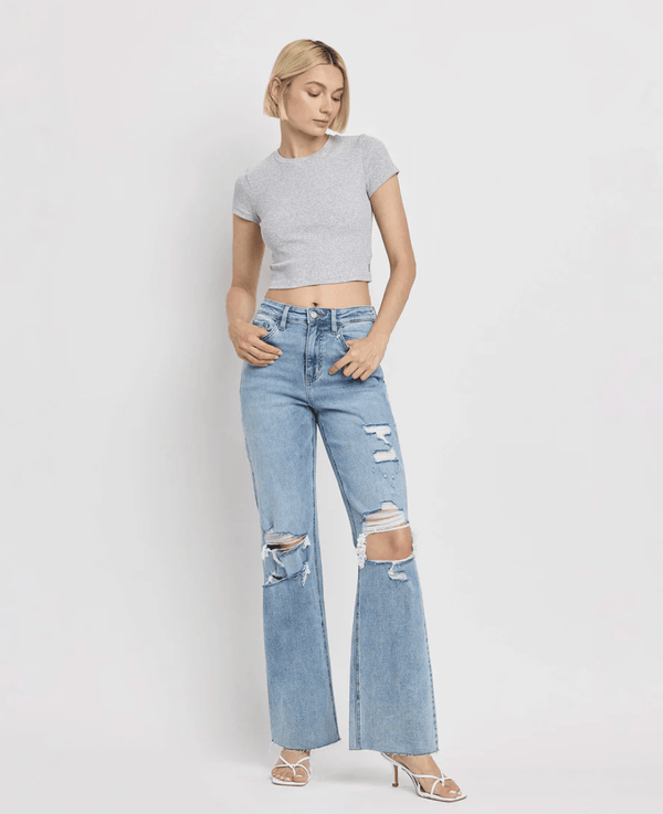 Vervet 90's Vintage Distressed Flare Jeans - Southern Fuss