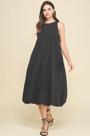 Black Bubble Hem Dress - Southern Fuss