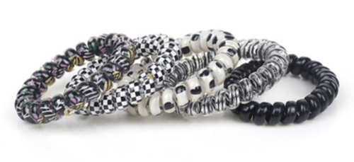 Pack Of 5 Hair Ties - 4 Colors