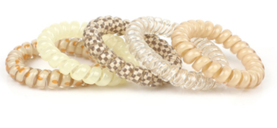 Pack Of 5 Hair Ties - 4 Colors