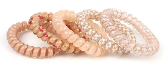 Pack Of 5 Hair Ties - 4 Colors