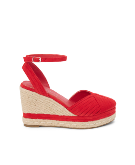 Becca Espadrille Wedge Sandals - Red