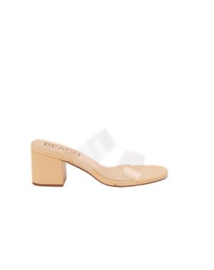 Aura Clear Strap Heel - Nude
