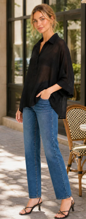 Cabana Collar Cover Top