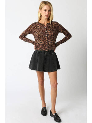 Jillian Leopard Knit Top