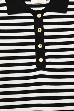 Black Stripe Polo Shirt