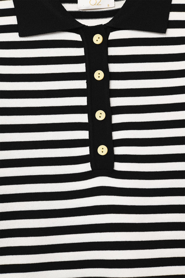 Black Stripe Polo Shirt