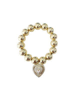 Gina Bracelet - Opal Heart