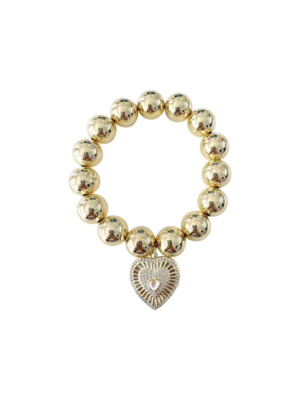 Gina Bracelet - Opal Heart