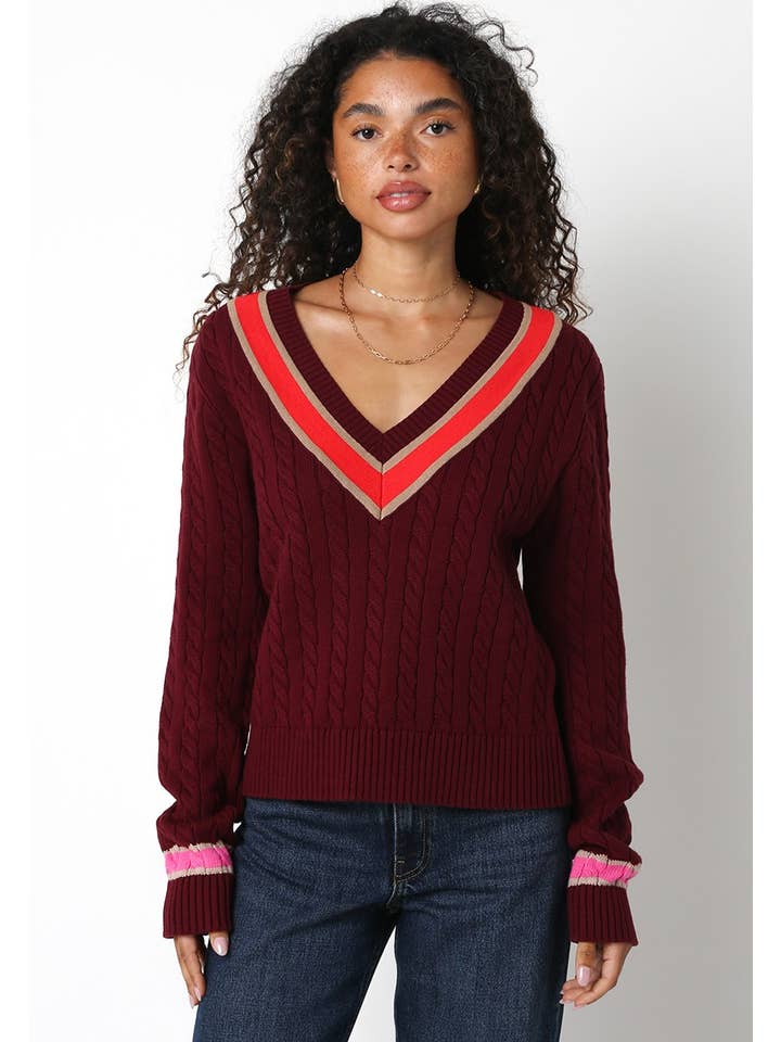 Maroon Varsity Sweater