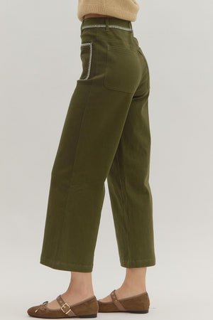 Patch Pocket Trouser - Olive