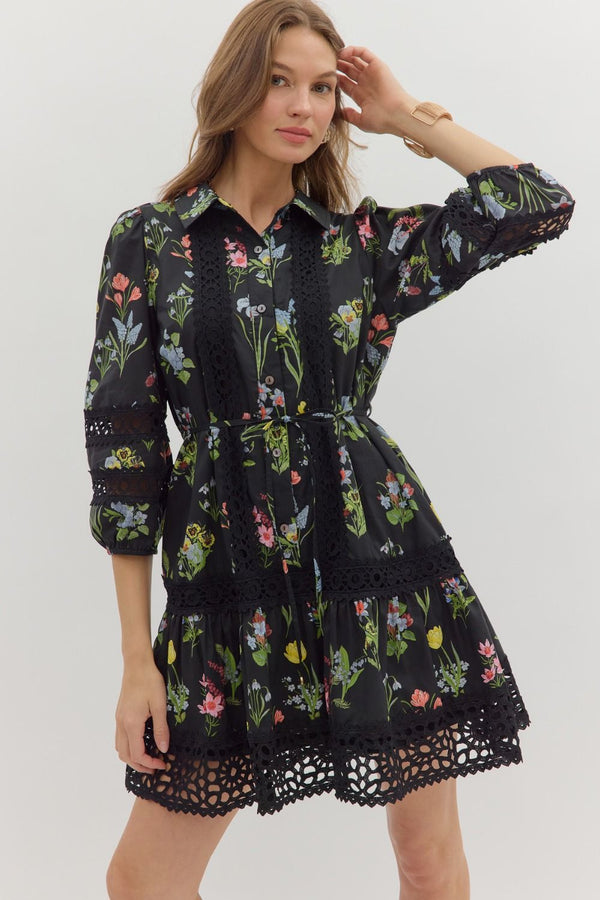 Midnight Florals Dress