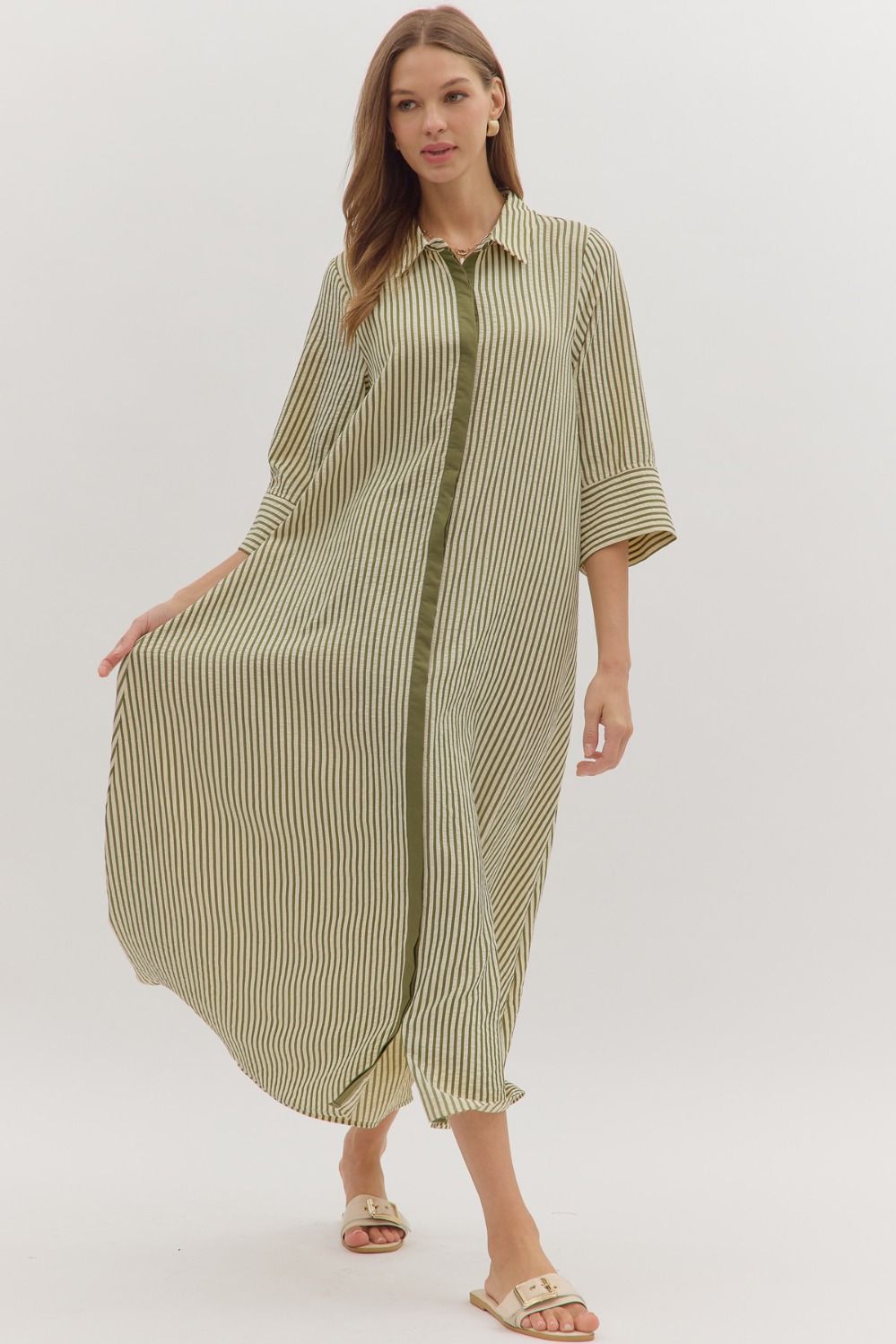 Autumn Stroll Stripe Dress